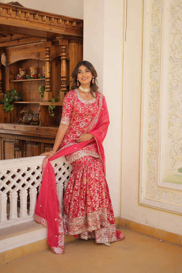 PERFECT READYMADE DESIGNER GHARARA SUIT SET(WD161) (01)