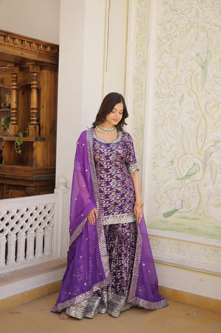 PERFECT READYMADE DESIGNER GHARARA SUIT SET(WD161) (02)