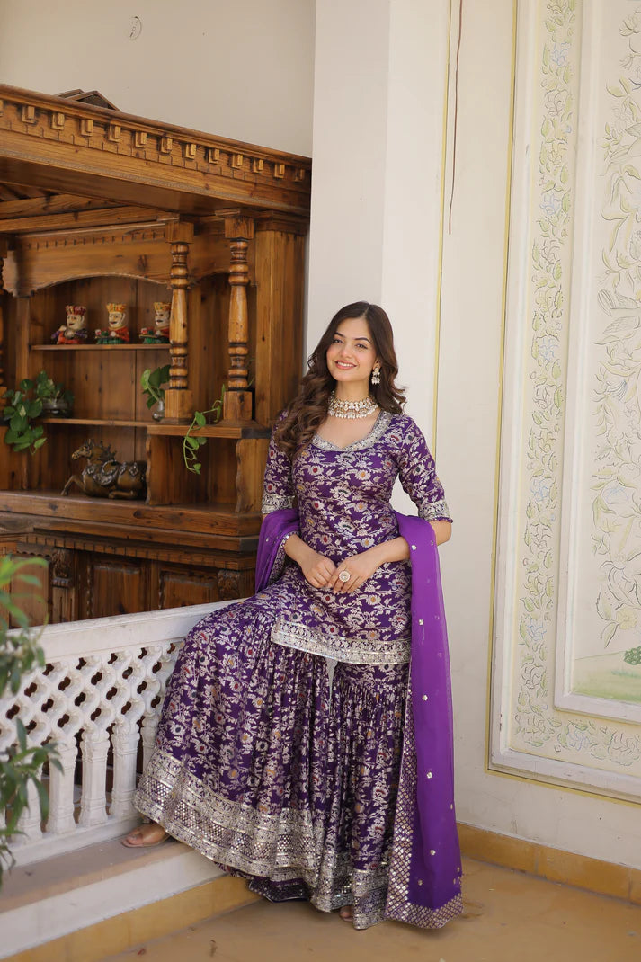 PERFECT READYMADE DESIGNER GHARARA SUIT SET(WD161) (02)