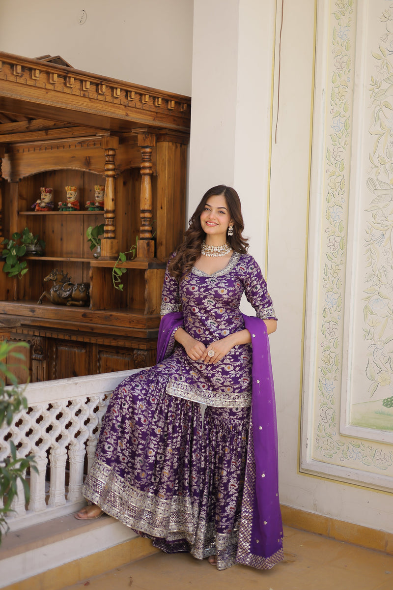 TILTON PERFECT READYMADE DESIGNER GHARARA SUIT SET