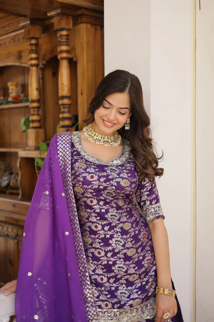 PERFECT READYMADE DESIGNER GHARARA SUIT SET(WD161) (02)