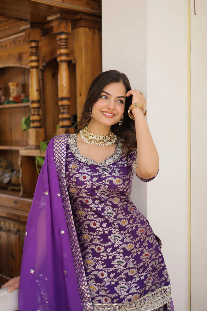PERFECT READYMADE DESIGNER GHARARA SUIT SET(WD161) (02)