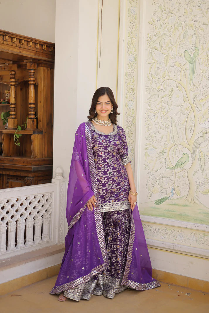 PERFECT READYMADE DESIGNER GHARARA SUIT SET(WD161) (02)