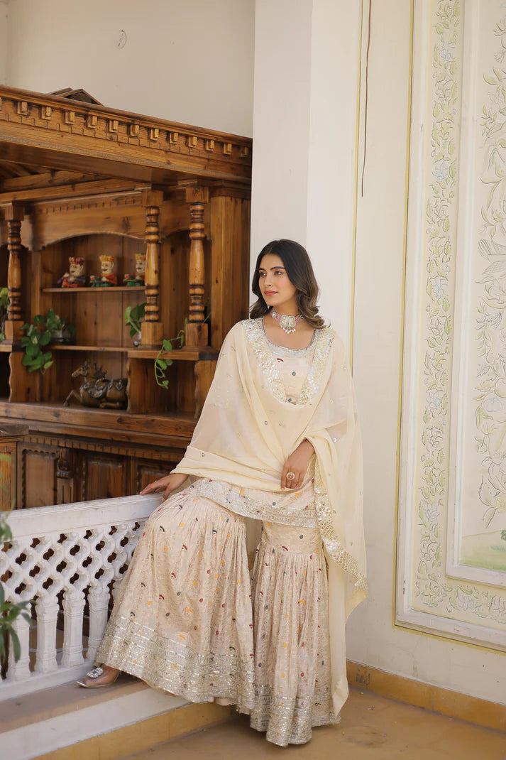 PERFECT READYMADE DESIGNER GHARARA SUIT SET(WD161)