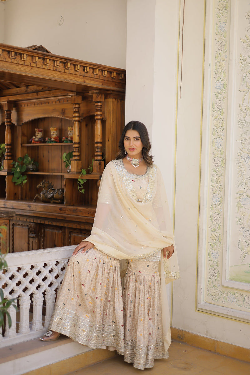 TILTON PERFECT READYMADE DESIGNER GHARARA SUIT SET