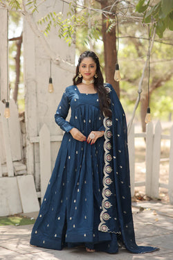 WOMENSAVTAR FESTIVAL SPECIAL VICHITRA SHIMMER GOWN WITH DUPATTA