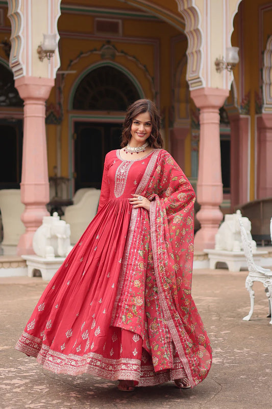FESTIVAL SPECIAL SEQUINS EMBROIDERES GOWN WITH DUPATTA(WD22) (03)