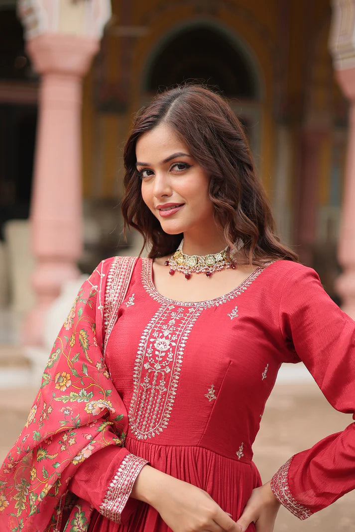 FESTIVAL SPECIAL SEQUINS EMBROIDERES GOWN WITH DUPATTA(WD22) (03)