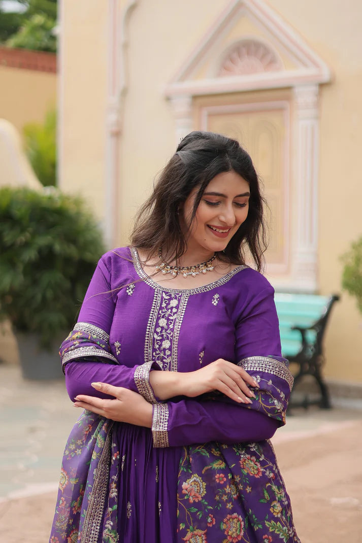 FESTIVAL SPECIAL SEQUINS EMBROIDERES GOWN WITH DUPATTA(WD143) (02)