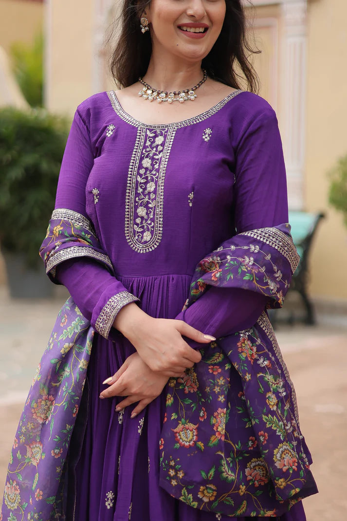 FESTIVAL SPECIAL SEQUINS EMBROIDERES GOWN WITH DUPATTA(WD143) (02)