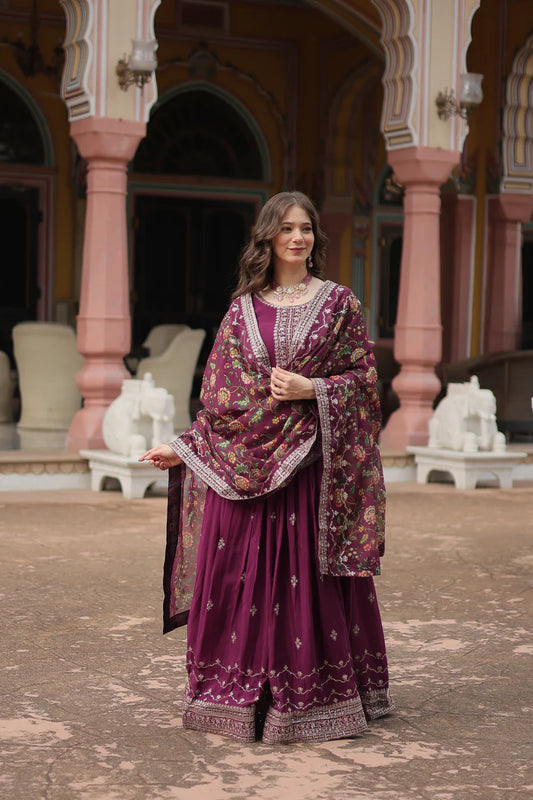 FESTIVAL SPECIAL SEQUINS EMBROIDERES GOWN WITH DUPATTA(WD22) (01)