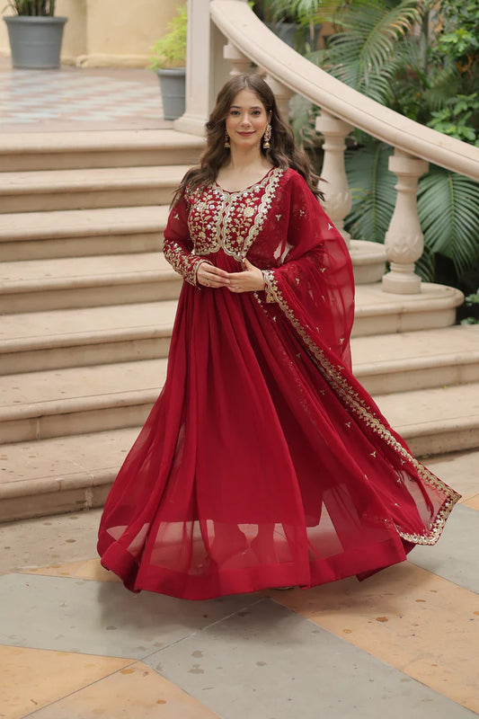 FESTIVAL SPECIAL SEQUINS EMBROIDERES GOWN WITH DUPATTA(WD13)