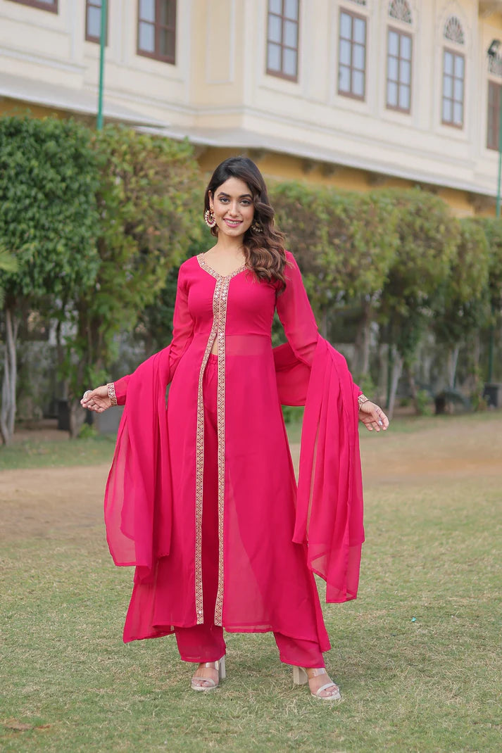 PREMIUM READYMADE KURTI WITH PANT & DUPATTA SET (WD36) (01)