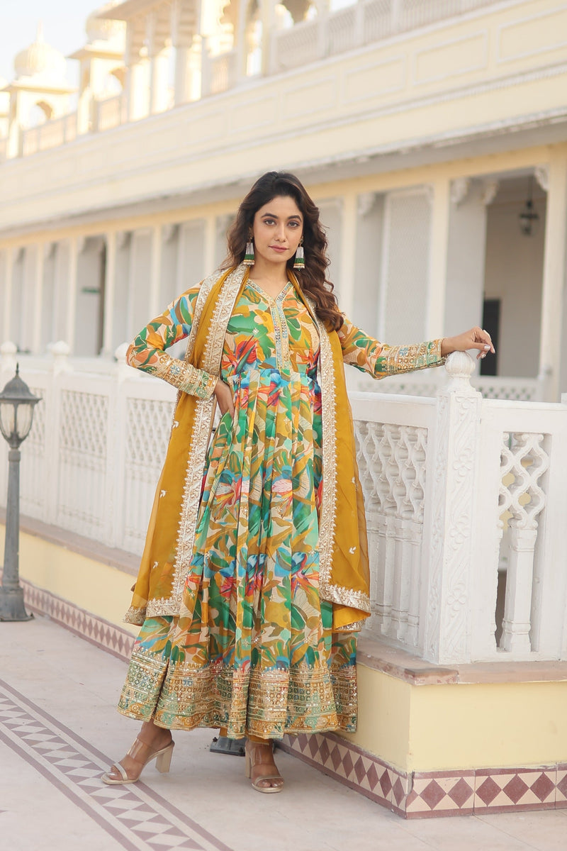 TILTON PREMIUM READYMADE GOWN WITH DUPATTA SET