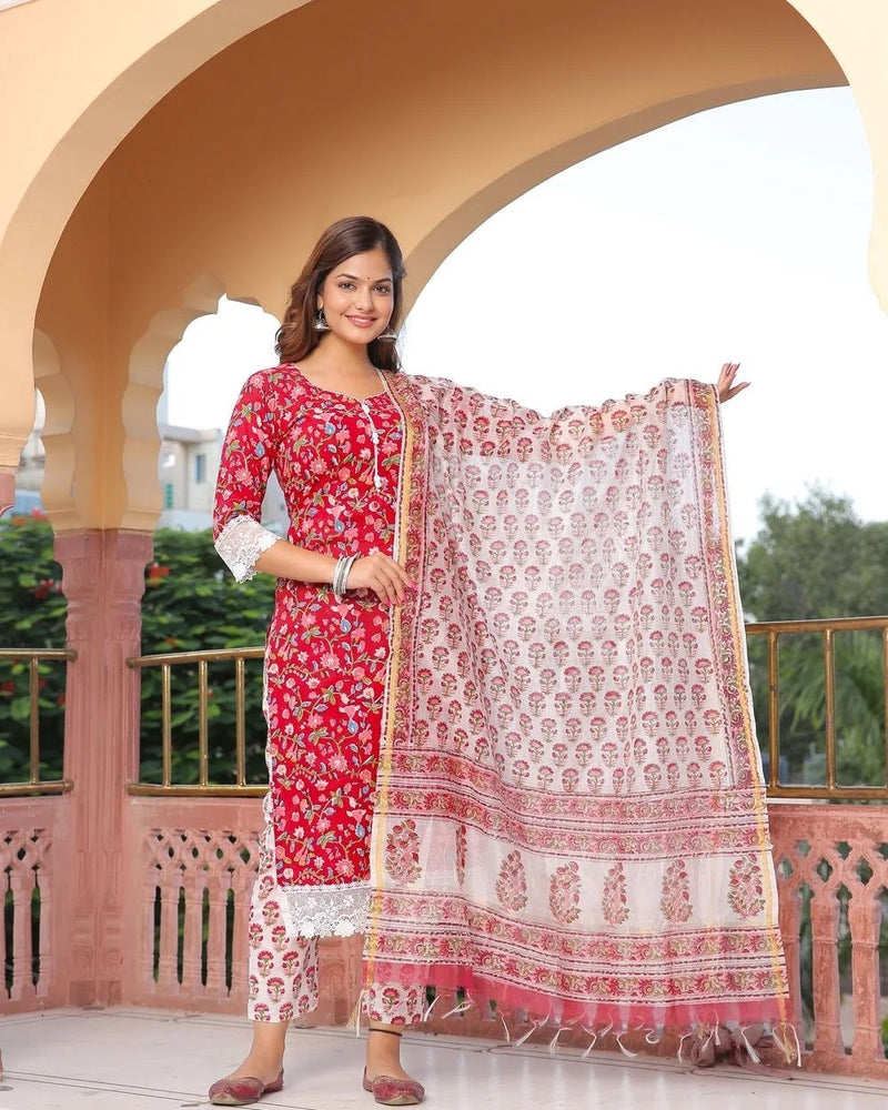 Festival season is around the corner and we have launched our new collection. Featuring beautiful &nbsp;suit set which is decorated with finest handwork and prints