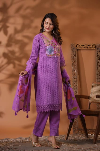 New Exclusive Premium Dress  cotton shifli suit set with Premium Dupatta Set