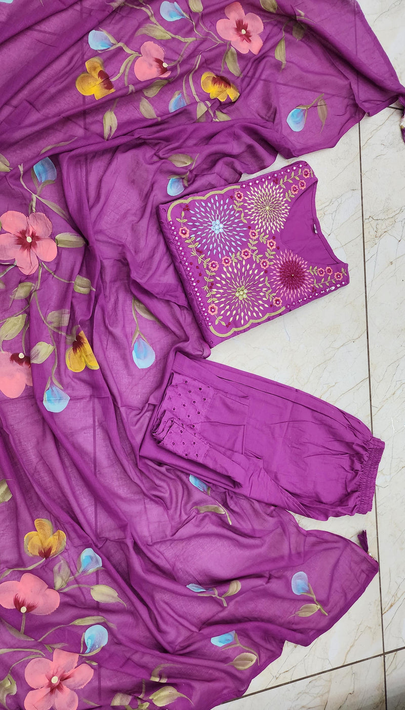 New Exclusive Premium Dress  cotton shifli suit set with Premium Dupatta Set