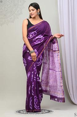 Premium Hand Block Printed Chanderi Silk Saree