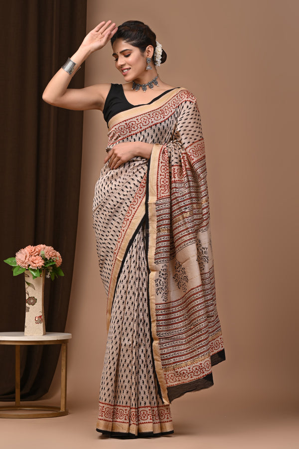 Premium Maheshwari Silk Saree (SWSRMAH38)