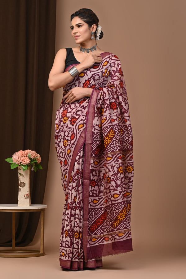 Premium Maheshwari Silk Saree (SWSRMAH32)