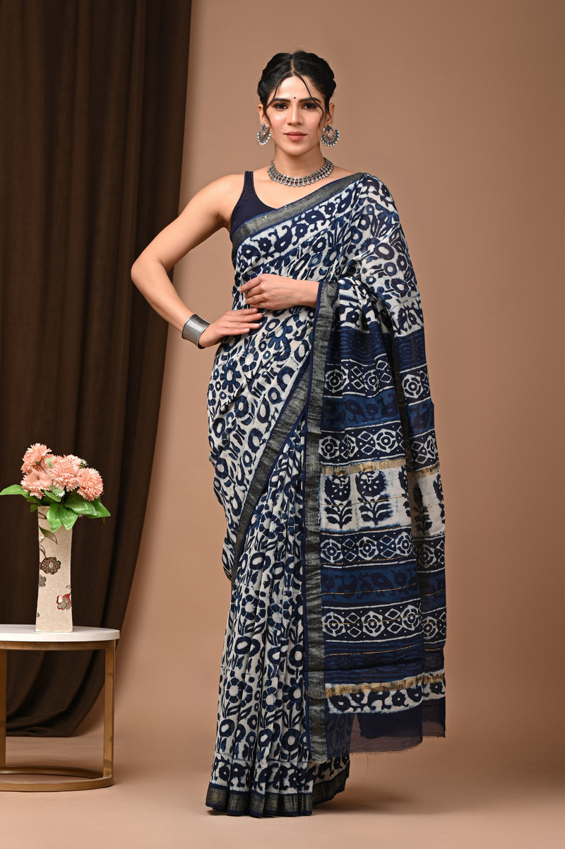 Premium Maheshwari Silk Saree (SWSRMAH17)