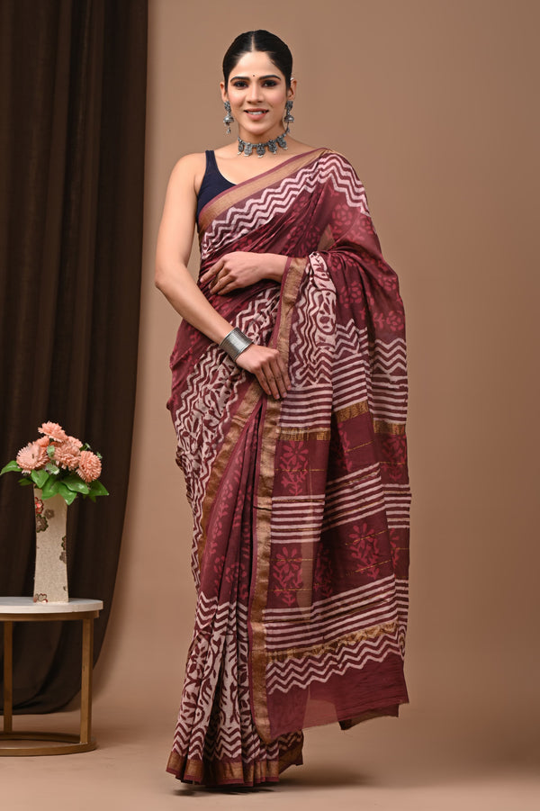 Premium Maheshwari Silk Saree (SWSRMAH14)