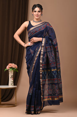 Flora Printed Maheshwari Silk Saree (SWSRMAH10)