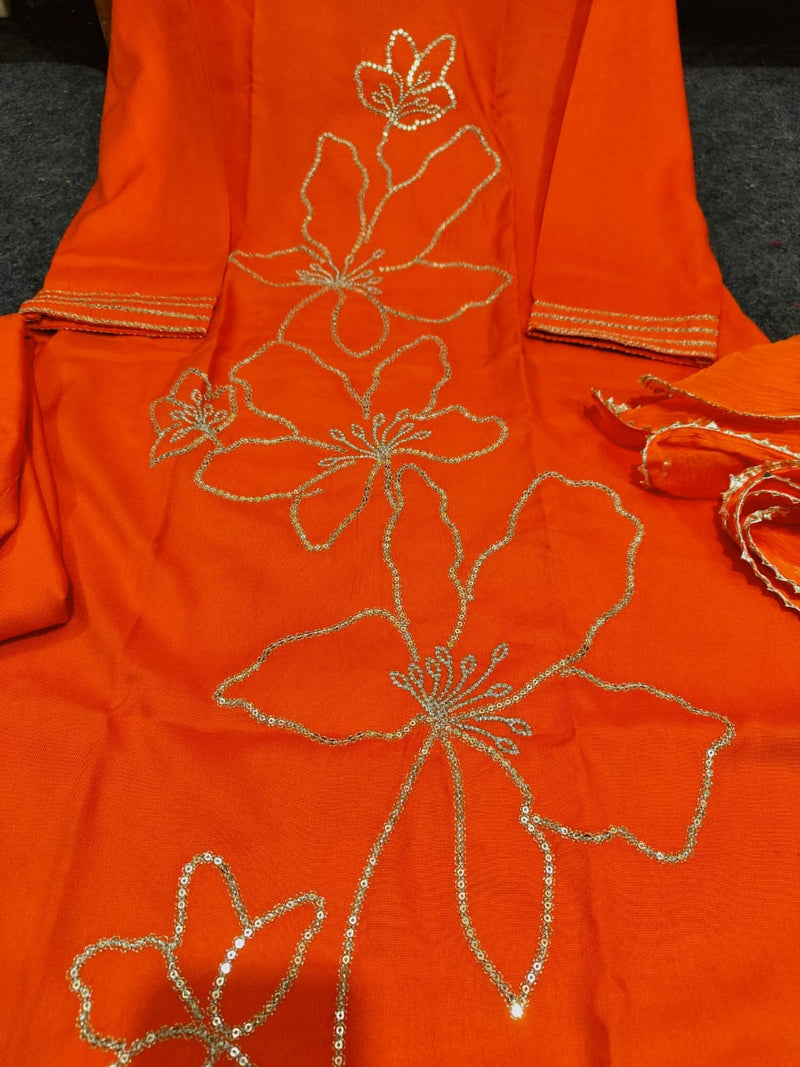 We are Launching a very Beautiful Orange 🧡 shade (just looking like a wow) Design for Gorgeous Ladies for Upcoming wedding Festival(NFRD281)