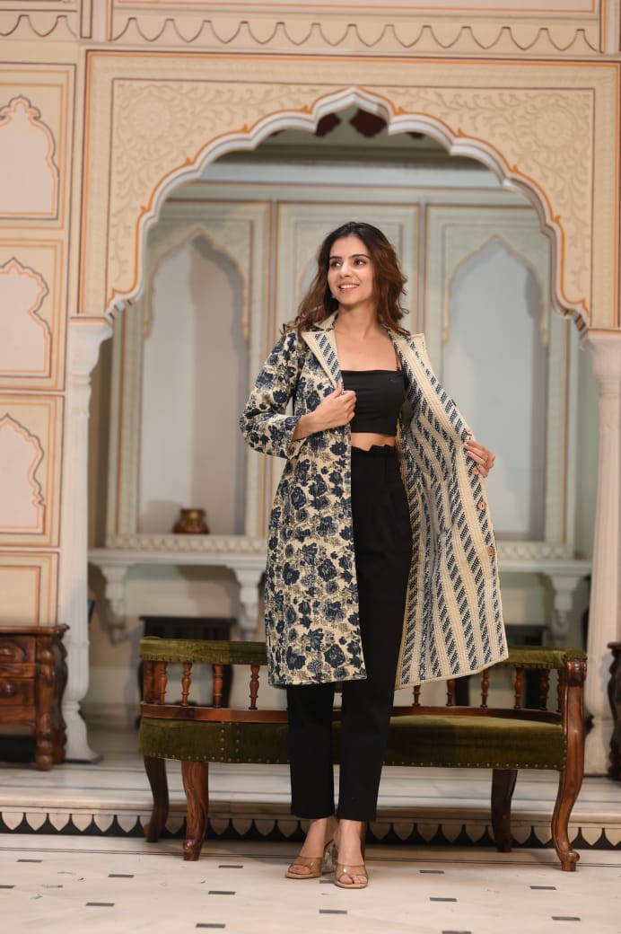 Presenting Jaipuri printed Women's Wear Quilted Full Sleeves JACKETS 🧥(NFWC07)