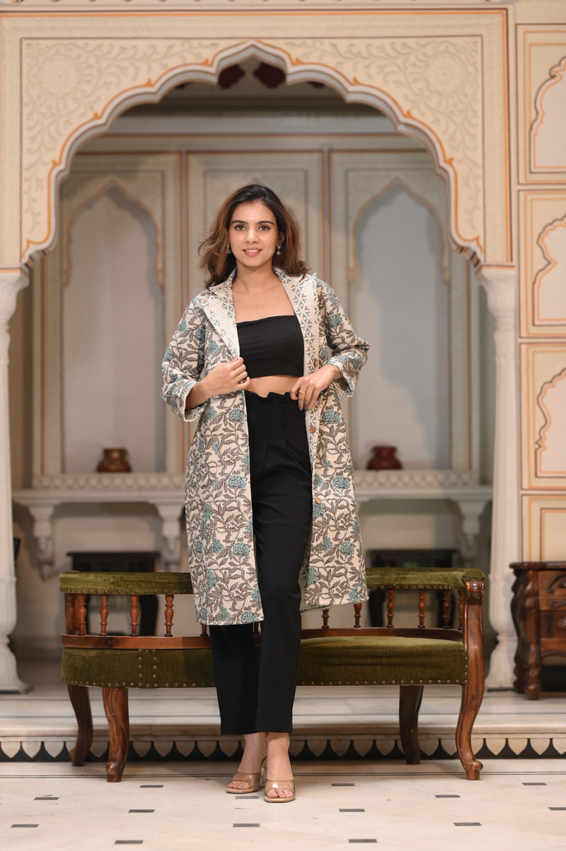 Presenting Jaipuri printed Women's Wear Quilted Full Sleeves JACKETS 🧥(NFWC05)