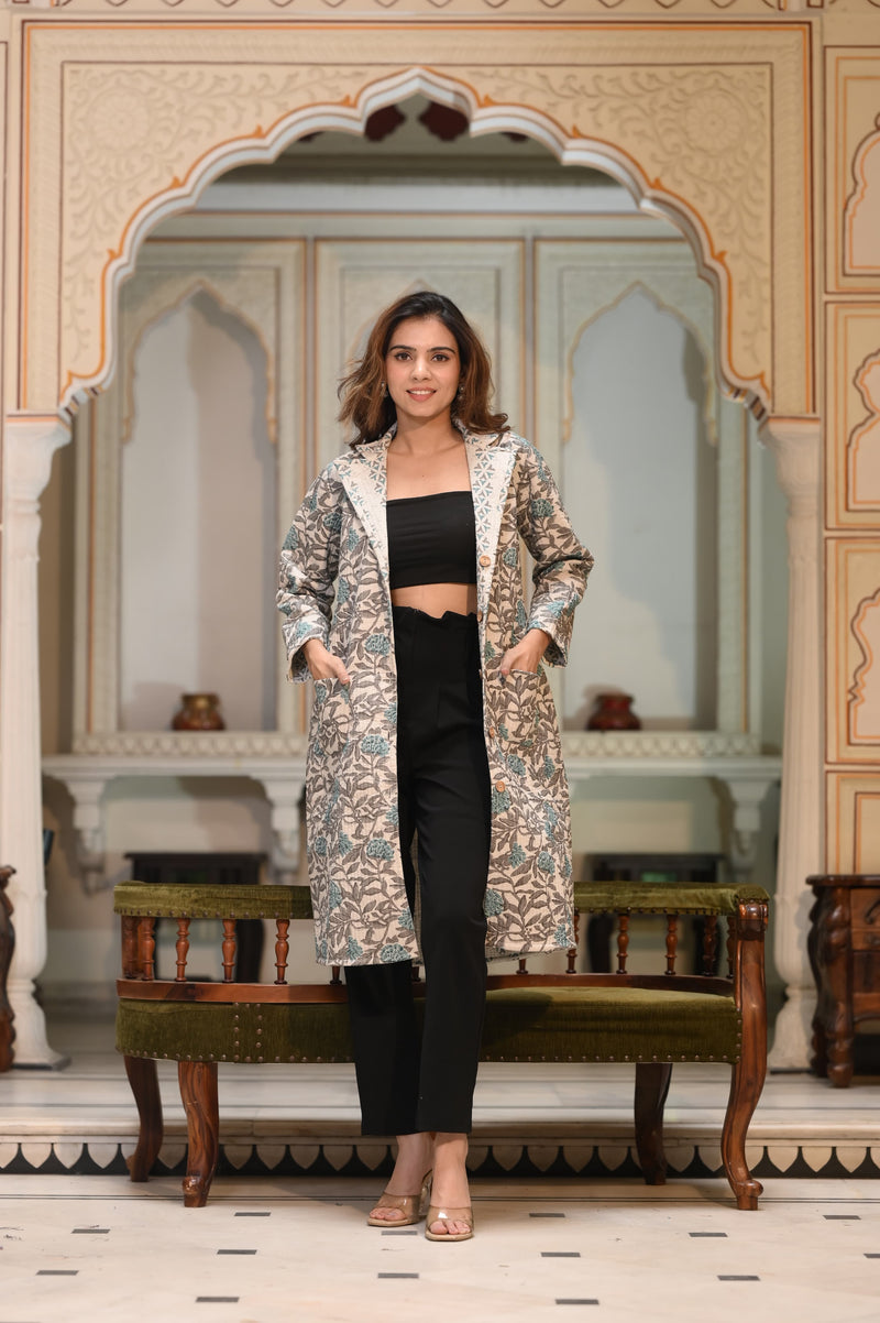 Presenting Jaipuri printed Women's Wear Quilted Full Sleeves JACKETS 🧥(NFWC05)