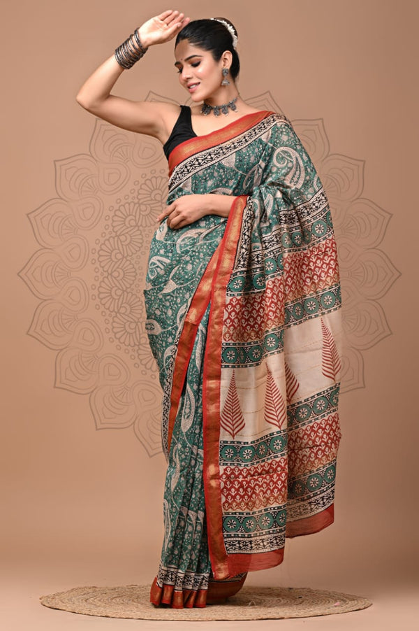 Premium Maheshwari Silk Saree (SWSRMAH70)