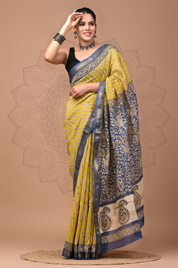 Premium Maheshwari Silk Saree (SWSRMAH69)