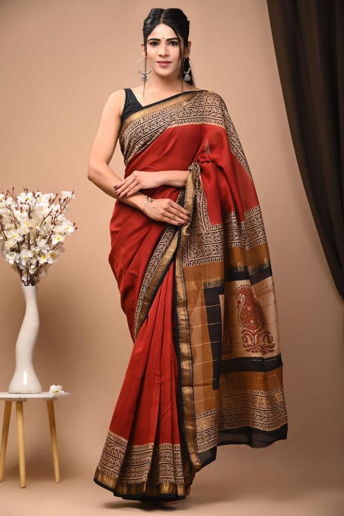 Premium Maheshwari Silk Saree (SWSRMAH67)