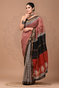 Premium Maheshwari Silk Saree (SWSRMAH68)