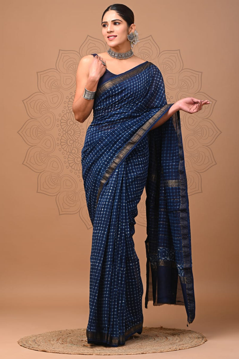 Premium Maheshwari Silk Saree (SWSRMAH66)