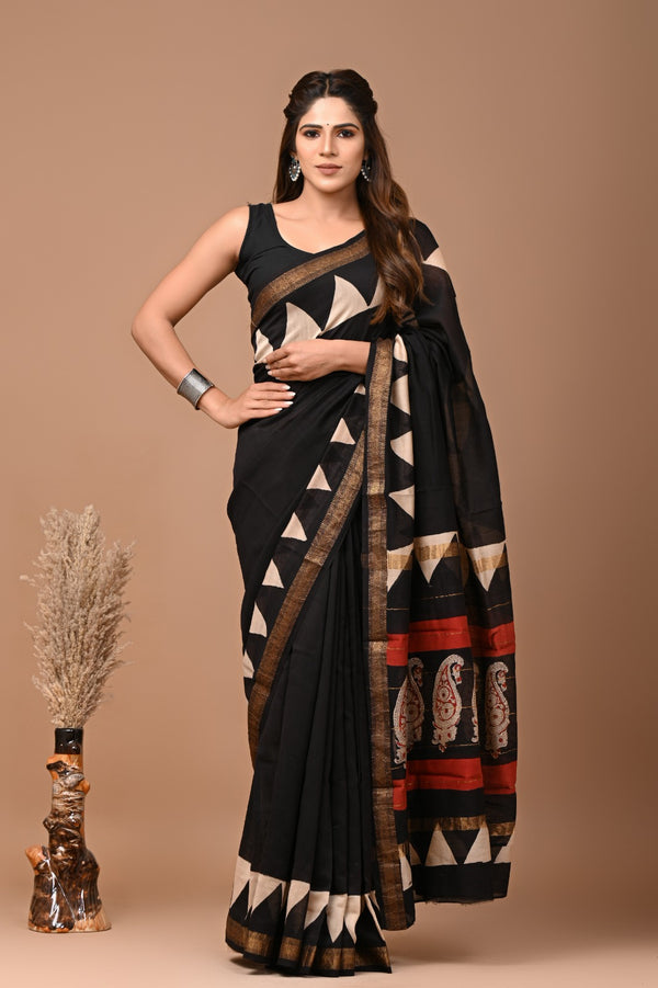 Premium Maheshwari Silk Saree (SWSRMAH40)