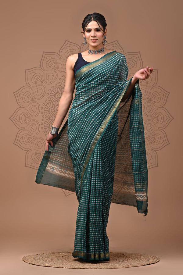 Premium Maheshwari Silk Saree (SWSRMAH35)