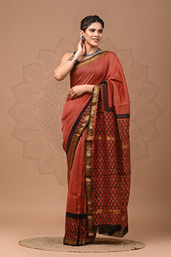 Premium Maheshwari Silk Saree (SWSRMAH19)