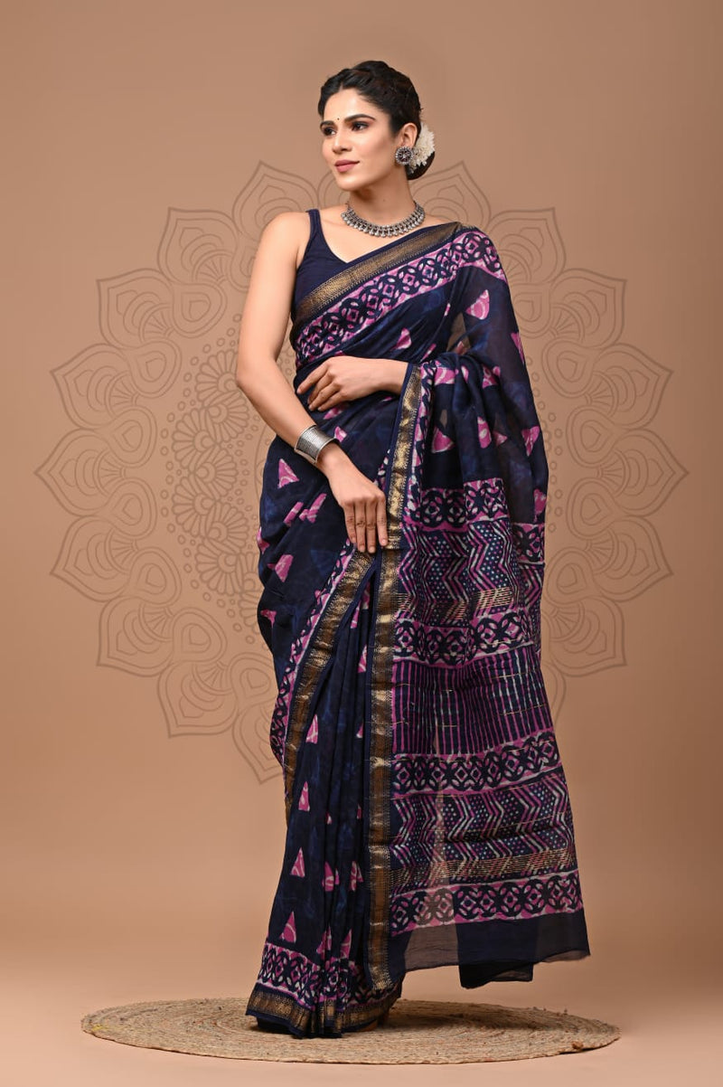 Premium Maheshwari Silk Saree (SWSRMAH18)