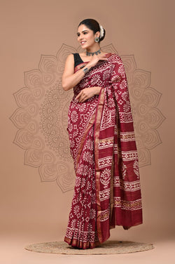 Premium Maheshwari Silk Saree (SWSRMAH15)