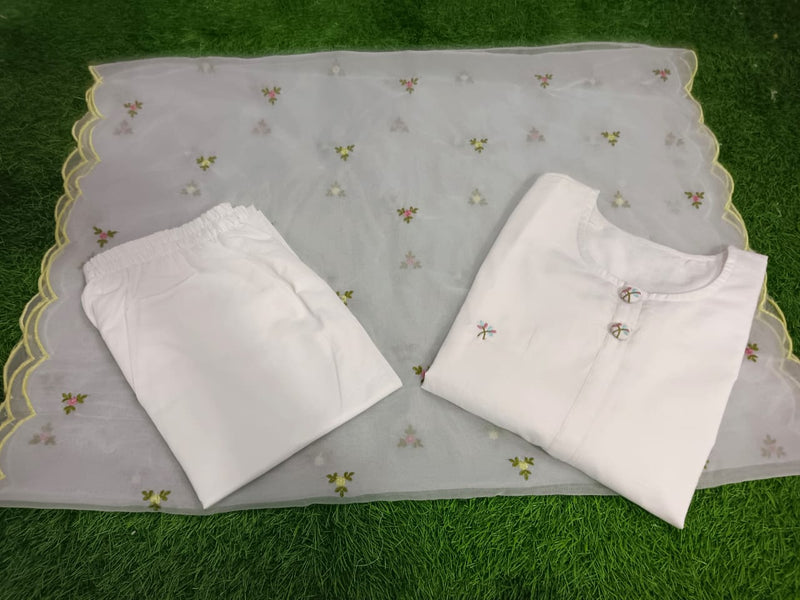 New Launch special❤️ Pure cotton 60-60 super quality Kurta pant duppttaa set.