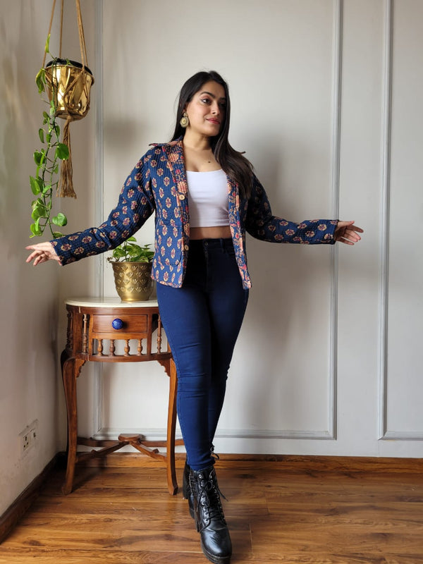 Presenting Jaipuri printed Women's Wear Quilted Full Sleeves JACKETS 🧥08