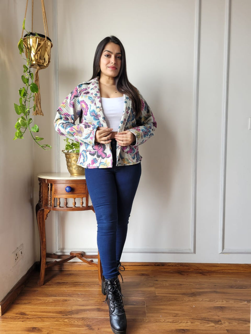 Presenting Jaipuri printed Women's Wear Quilted Full Sleeves JACKETS 🧥16