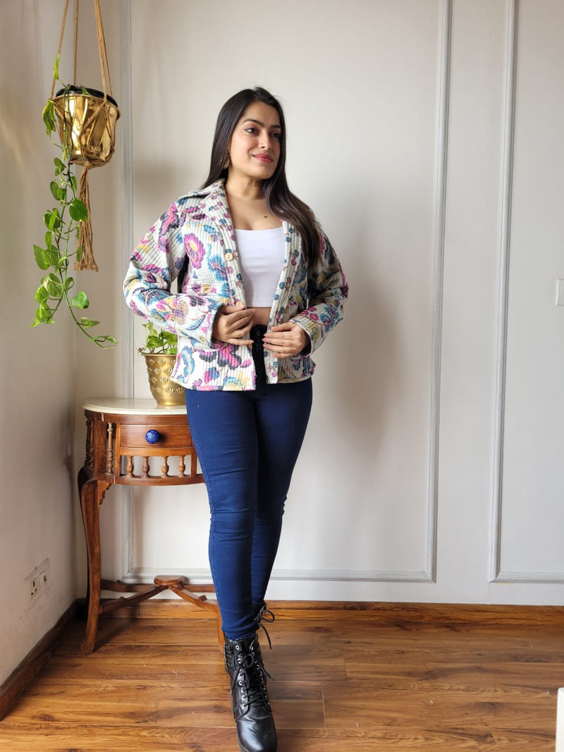 Presenting Jaipuri printed Women's Wear Quilted Full Sleeves JACKETS 🧥16