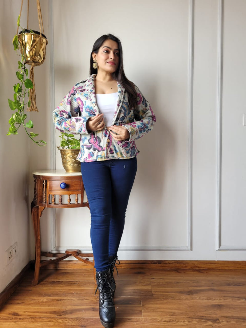 Presenting Jaipuri printed Women's Wear Quilted Full Sleeves JACKETS 🧥16