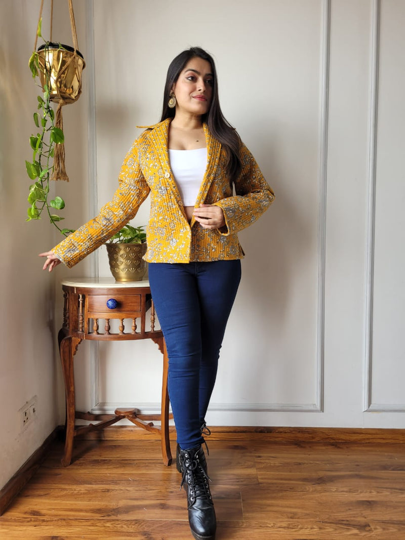 Presenting Jaipuri printed Women's Wear Quilted Full Sleeves JACKETS 🧥15