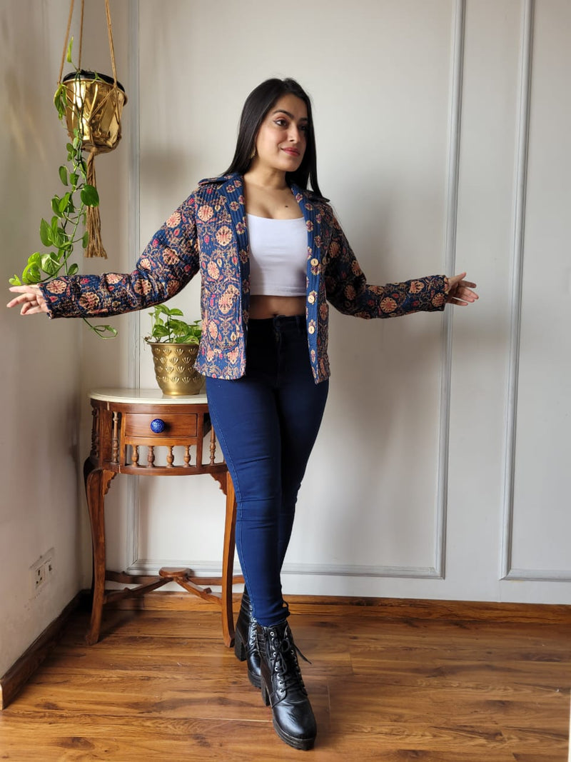 Presenting Jaipuri printed Women's Wear Quilted Full Sleeves JACKETS 🧥10