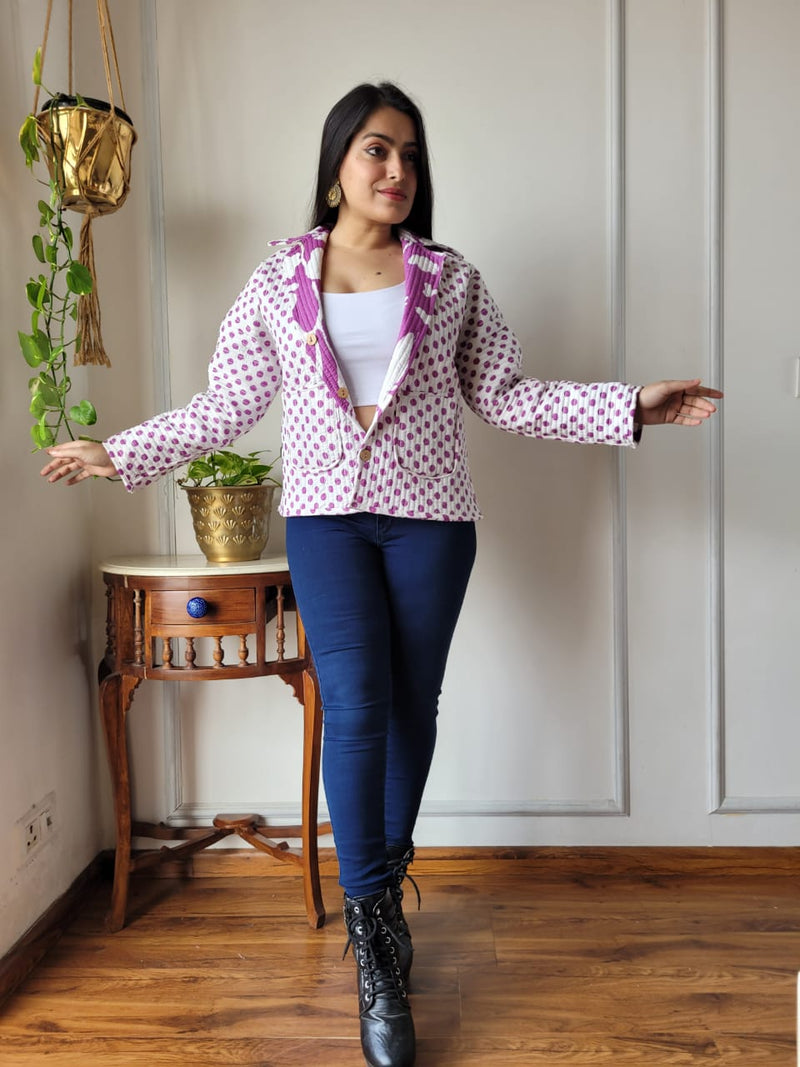 Presenting Jaipuri printed Women's Wear Quilted Full Sleeves JACKETS 🧥05