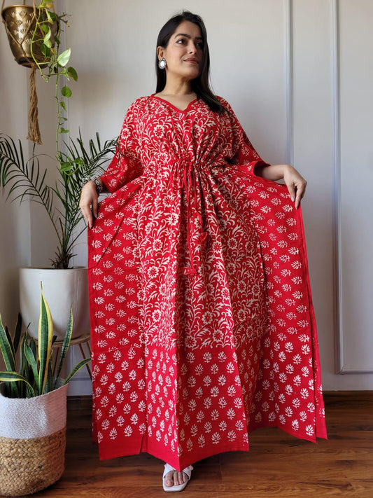 Exclusive New  Added Hand Block printed KAFTAN 🔸️Authentic PRINT, with natural colours.